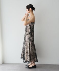 YECCA VECCA 【2点SET】フラワー柄スパンコール刺繍ドレス