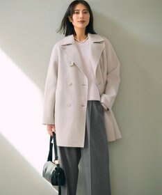 23区 S 【滝沢眞規子さん着用/CanCam11月号掲載】ナチュラルストレッチサキソニー タック ワイド パンツ