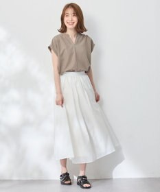 ANY ギャザーショートスリーブブラウス