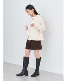 earth music&ecology パーカー付きミリタリーブルゾン