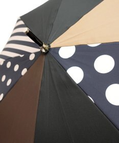 +RING レディース向け プラスリング 雨傘（長）60cm BLK/BRN T1402