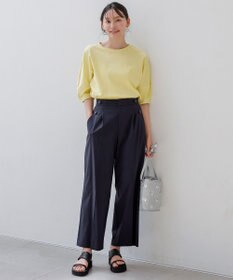 ANY SIS S 【撥水・汗ジミ防止・UVケア・洗える】スーピマスムース クロップド Tシャツ