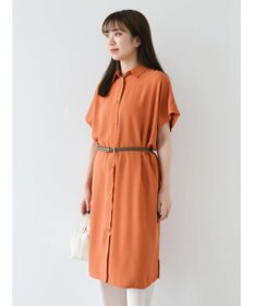 Green Parks ＳＥＴ２点　合皮ベルト＋ミディシャツワンピース