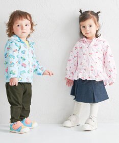 MIKI HOUSE HOT BISCUITS 【80-120cm】キャビット×さくらんぼ 総柄ウインドブレーカー