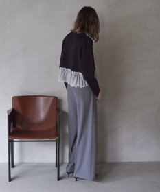 YECCA VECCA レースレイヤードラッフルカーディガン