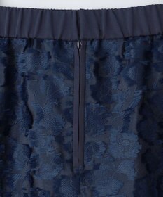 自由区 【洗える】フラワーカットジャガード スカート