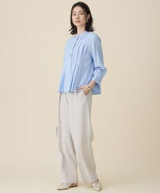 自由区 L 【セットアップ対応】リネンライクシンセティックワイドストレート パンツ