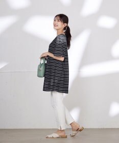 Tiaclasse L 【洗える】ランダムボーダーチュニック