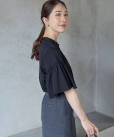 組曲 ギャザースリーブクリア カットソー