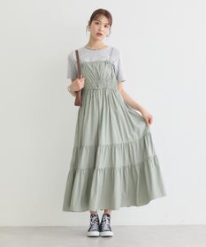 earth music&ecology ドロストシャーリングキャミワンピース