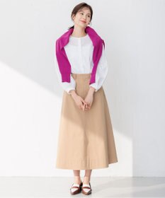 組曲 【ストレッチ・イージーケア】ハイウエストチノ スカート