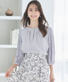 ANY SIS S 【洗える】プリーツスリーブ ブラウス
