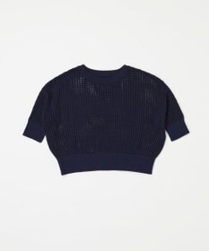 TOQUE 25SS新作〈大草直子さんアドバイザー〉【天然素材】シルク×コットン粗メッシュニットドルマンスリーブ5分袖