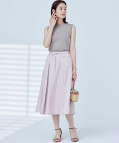 組曲 【WEB限定】エアリーフラワージャガード フレアスカート