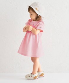 MIKI HOUSE HOT BISCUITS 【80-120cm】カラフルビーンズ フェイスプリント 半袖ワンピース