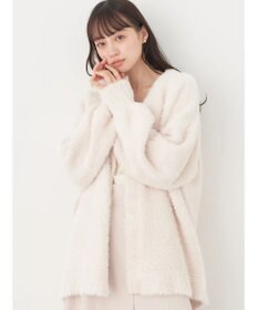 earth music&ecology ロングシャギーＶネックカーディガン