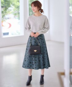 ANY SIS L 【洗える】ソフトタッチ求心 ニット