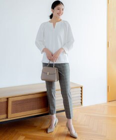 組曲 L 【洗える・WEB限定】2WAYウォームストレッチ テーパードパンツ