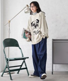 WEGO オーバーフィットジャガードプルオーバー