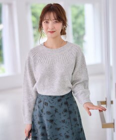 ANY SIS L 【洗える】ソフトタッチ求心 ニット