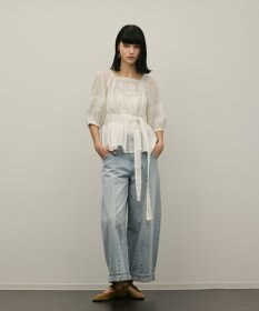 GRACE CONTINENTAL レースコンビピンタックブラウス