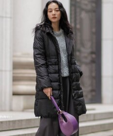 組曲 ライトタフタロング ダウン ブラック系