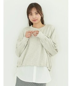 earth music&ecology 裏毛ドロストプルオーバー