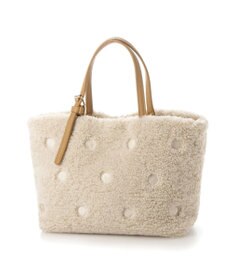 UNBILLION cachecache ドット刺繍ボアミニトートバッグ