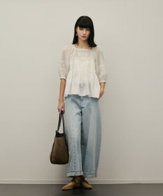 GRACE CONTINENTAL レースコンビピンタックブラウス