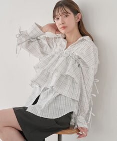 earth music&ecology 【予約】アソートチェックティアードビスチェ