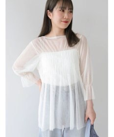 Green Parks チュールシャーリングチュニック