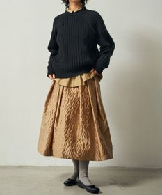 muuc 〈上質なカシミヤウール〉立体ケーブル編みプルオーバー〈しっとり柔らかい〉〈日本製〉〈オンオフ使えるきちんと感〉