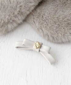 TOCCA 【ブローチ取り外し可】BOW RIBBON FURTIPPET ティペット
