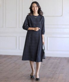 J.PRESS LADIES L SIMMOD ジャカード ボリュームスリーブ ワンピース