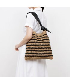 UNBILLION カシュカシュ cachecache / 柄ボーダークロッシェトート