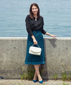 Tiaclasse L 【洗える】花柄レースマーメイドスカート