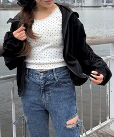 WEGO 【日焼け対策/セットアップ対応】ラッシュガードシャーリングパーカー