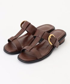 ANY Ｉラインバックルサンダル ブラウン