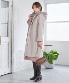 Tiaclasse 2WAYフード付きフェイクウールコート