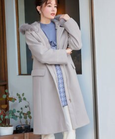 Tiaclasse 2WAYフード付きフェイクウールコート