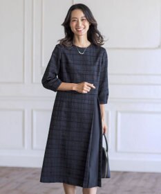 J.PRESS LADIES L SIMMOD ジャカード ボリュームスリーブ ワンピース