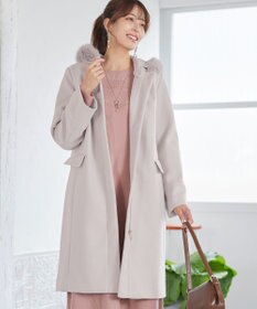 Tiaclasse 2WAYフード付きフェイクウールコート