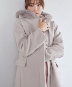 Tiaclasse 2WAYフード付きフェイクウールコート