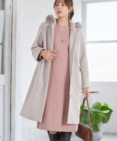 Tiaclasse 2WAYフード付きフェイクウールコート