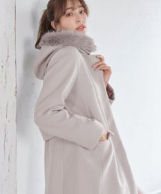 Tiaclasse 2WAYフード付きフェイクウールコート