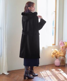 Tiaclasse 2WAYフード付きフェイクウールコート