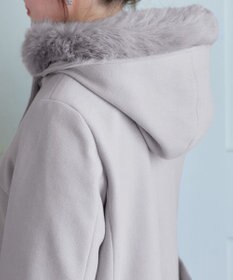 Tiaclasse 2WAYフード付きフェイクウールコート