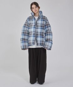 WEGO 【ユニセックス着用ITEM/MLサイズ展開】チェックパファーブルゾン