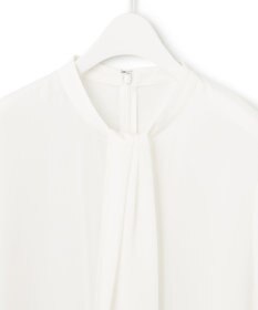 ICB 【洗える】BackSatinAmunzen 5分袖スカーフタイブラウス