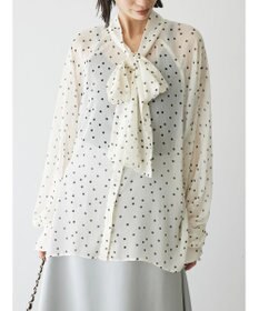 Green Parks AnriettMusee シアーボウタイブラウス